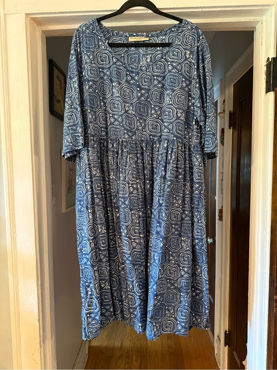 Dress Addict Dresses & Skirts - Like new Blue Block-Printed Casual Midi Dress, XL